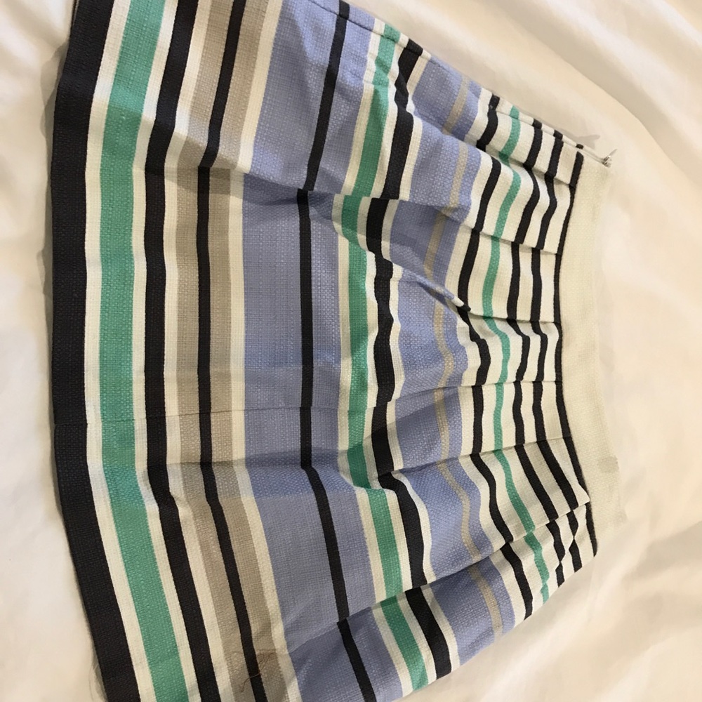 Striped A-line skirt